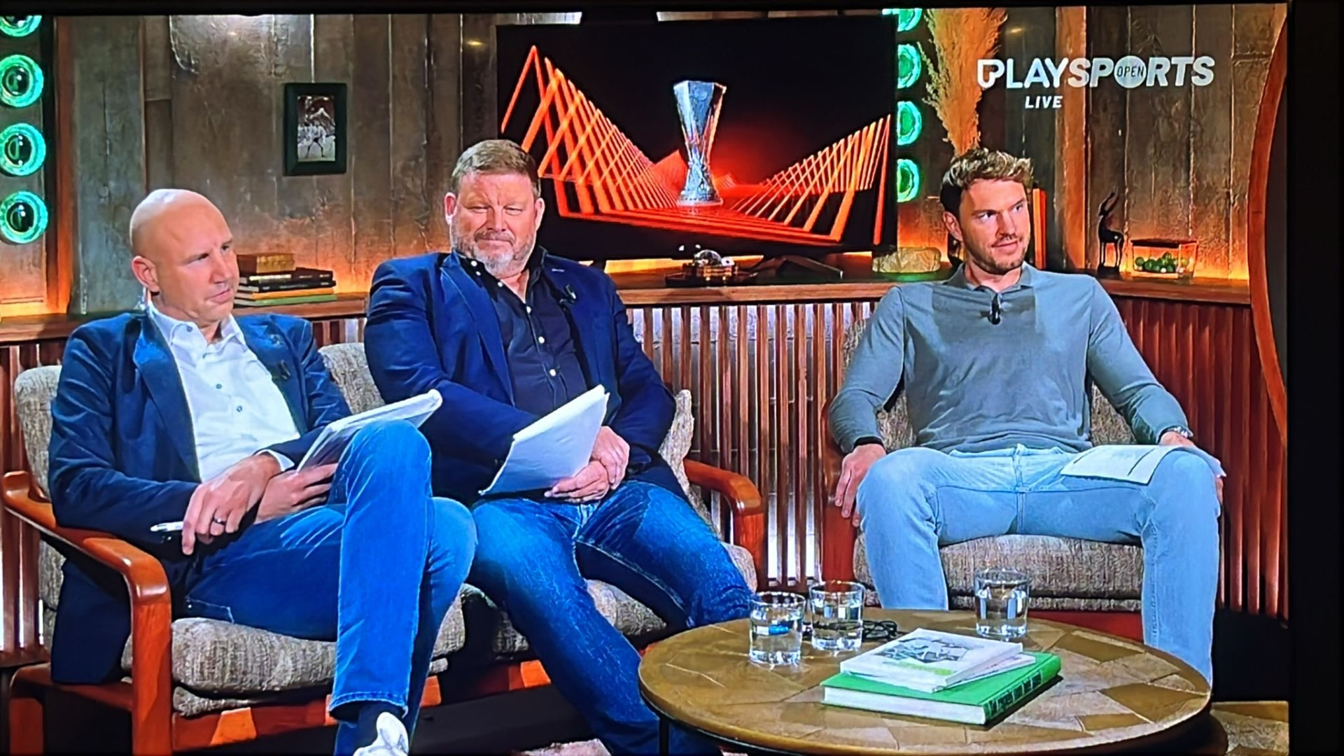 Lennart Mertens taking part in a televised sports panel